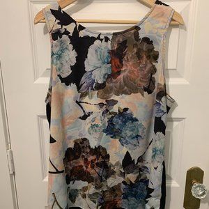 Anthropologie floral shell with Kenneth Cole topper